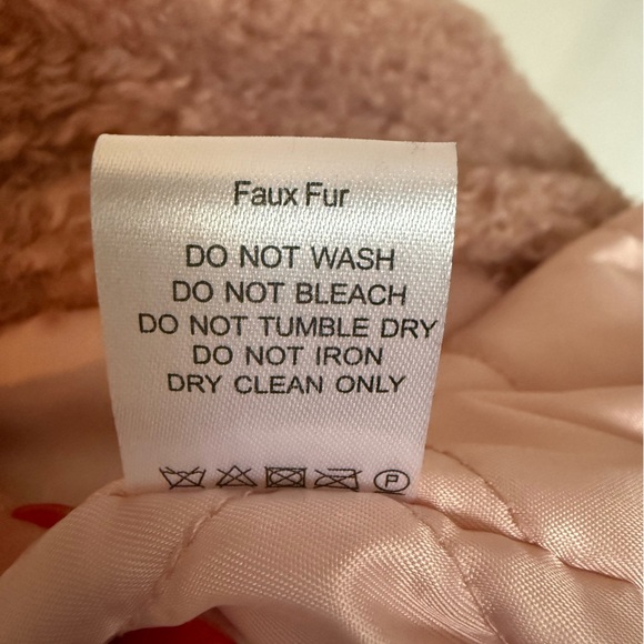 Revolve Dundas X Stevie Faux Fur Teddy Coat — Dreamy Blush, Size Medium - Picture 6 of 9